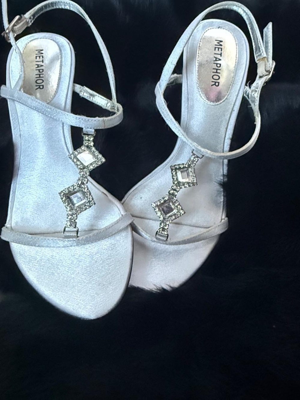 Metaphor Silver Rhinestone Y2K Heels